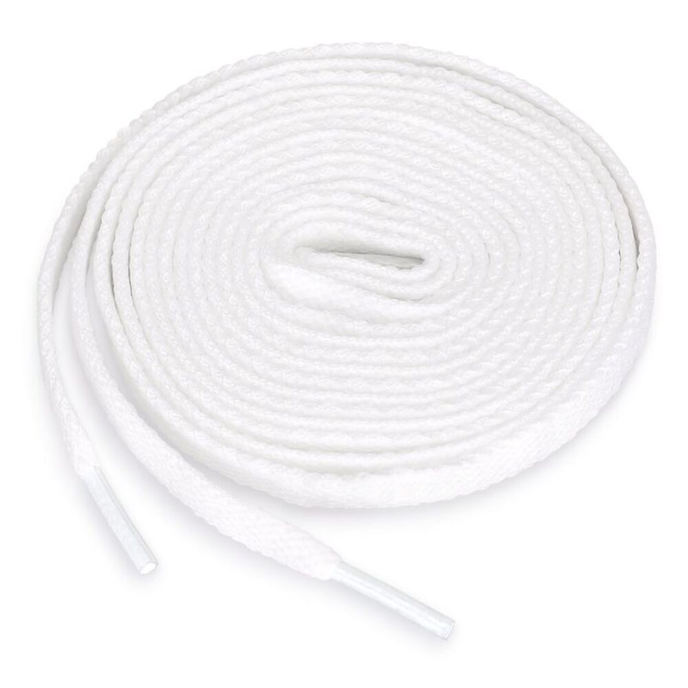 5 Pairs High Durability Athletic Unisex Flat Shoelaces for Sneakers White